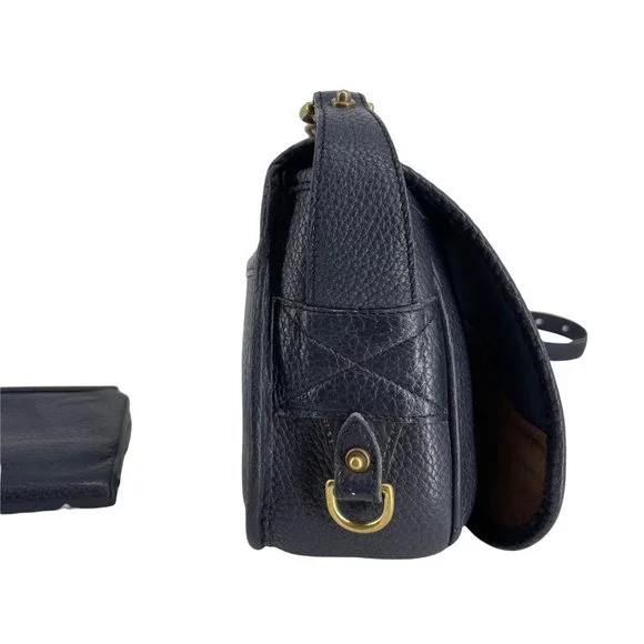 Dooney & Bourke Vintage Saddle Crossbody Blue Green Purse + Kisslock Wallet - Picture 7 of 15